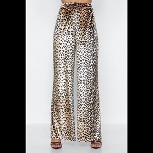 ❌SOLD❌ Nasty Gal Velvet Leopard Pants